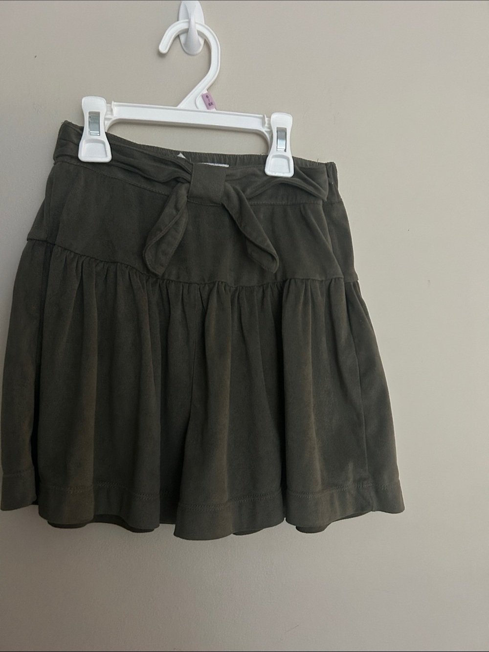 Mayoral Olive Tie-Front Tiered Skort